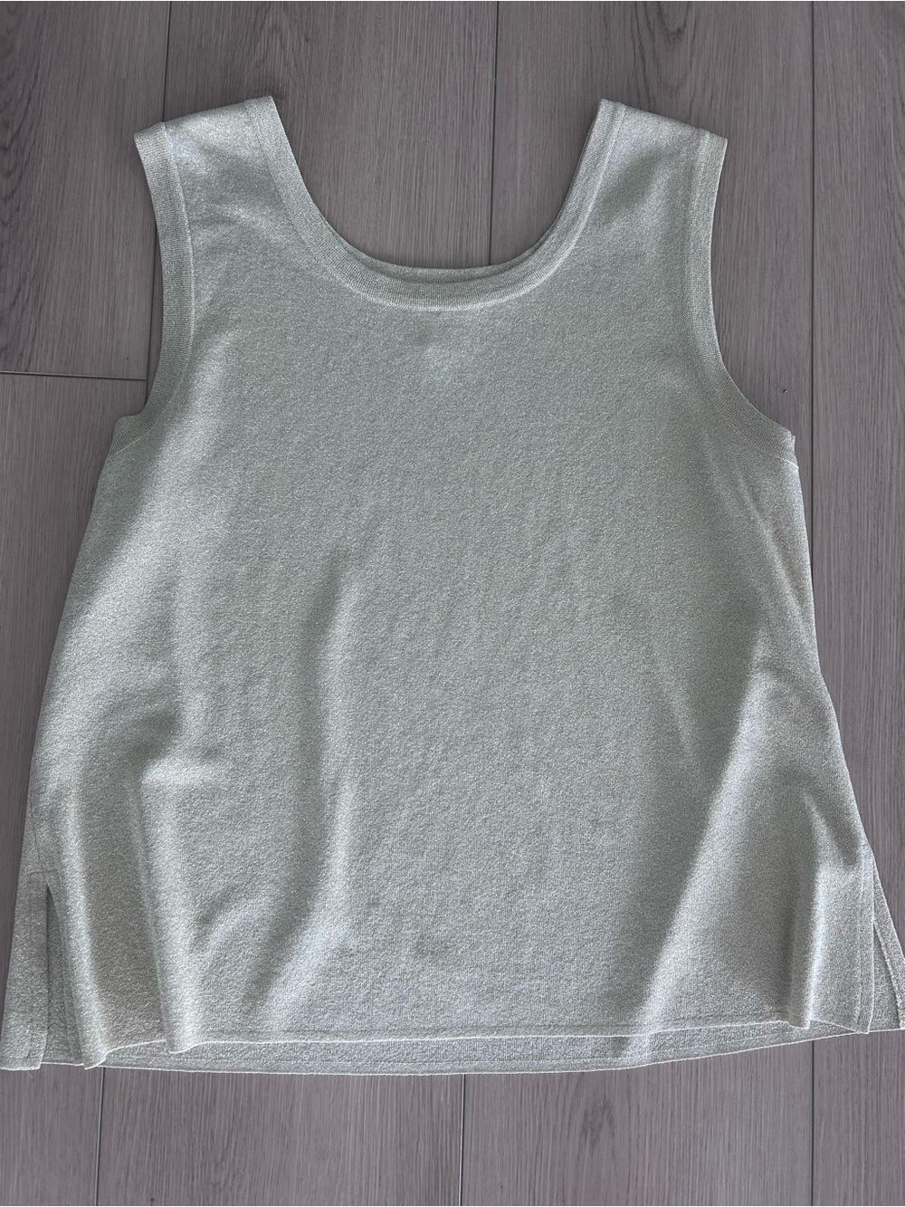 Misook Women’s Gold Glitter Classic Sleeveless Tank Top Size 2X